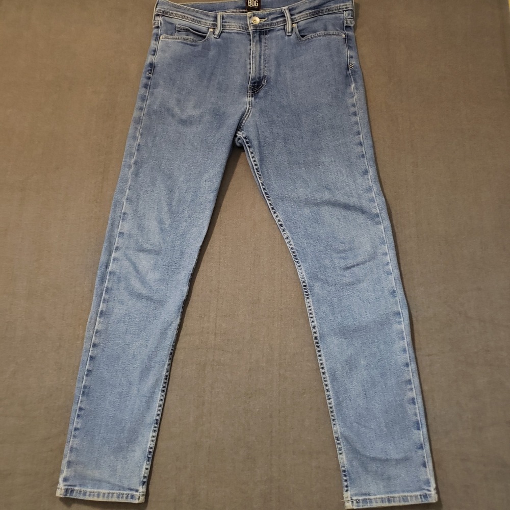 BDG Skinny Stretch Jeans Mens 36x32 Blue Light Wash Urban Outfitters Denim
